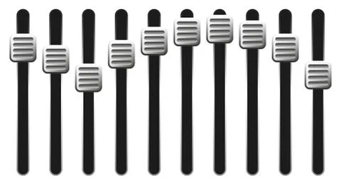 Equalizer knobs Stock Illustration