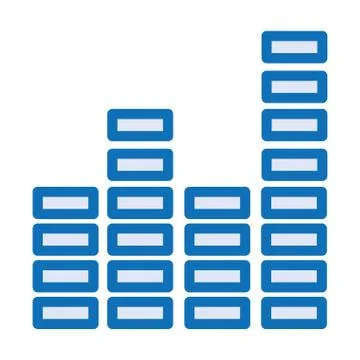 Equalizer levels graphic isolated icon Stock Illustration
