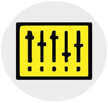 Equalizer logo on white background Stock Illustration