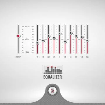 Equalizer for media player Stock Illustration