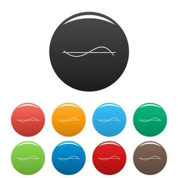 Equalizer meter icons set color vector 스톡 일러스트