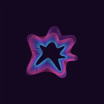 Equalizer with a music glowing circle on black background a vector illustration. Stock Illustration