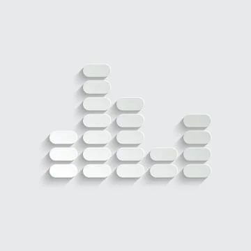 Equalizer music icon vector.  audio levels icon Stock Illustration
