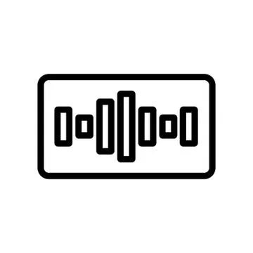 Equalizer music icon vector. Isolated contour symbol illustration Stock Illustration