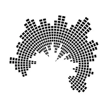 Equalizer music sound wave circle vector symbol icon design. Stock Illustration