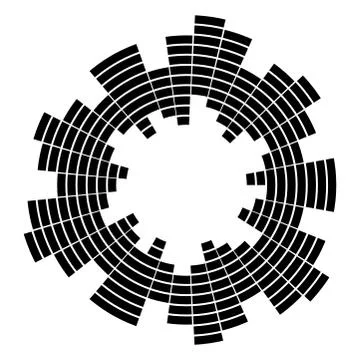 Equalizer music sound wave circle vector symbol icon design. Stock Illustration