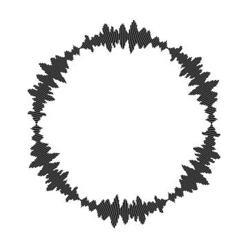 Equalizer music sound wave circle vector symbol icon design. Stock Illustration