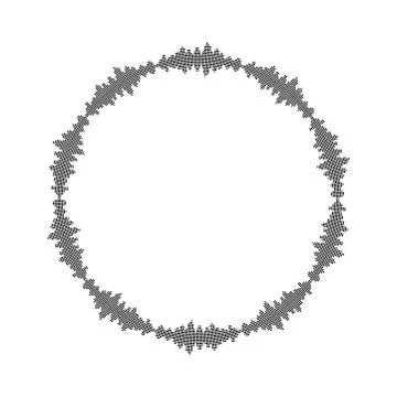 Equalizer music sound wave circle vector symbol icon design. Stock Illustration