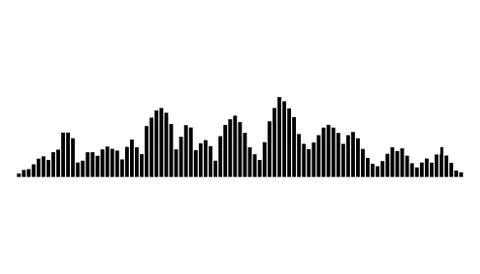 Equalizer music sound wave vector symbol icon design. Stock Illustration
