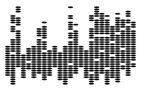 Equalizer music sound wave vector symbol icon design. Illustrazione stock