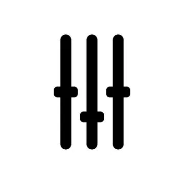 Equalizer outline icon isolated. Symbol, logo illustration for mobile concept Stock Illustration