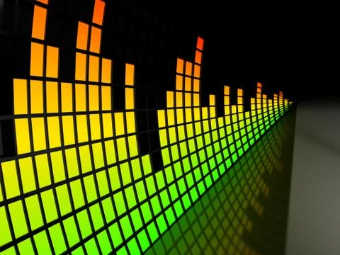 Equalizer over black background Stock Illustration