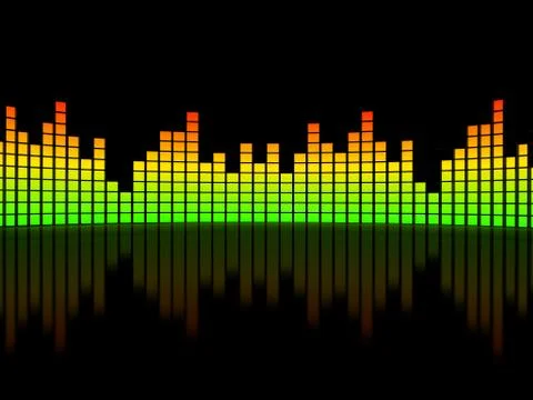 Equalizer over black background Stock Illustration