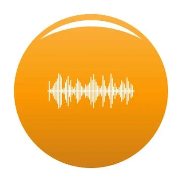 Equalizer player icon vector orange Stock Illustration