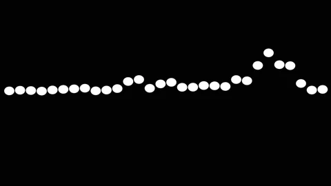 Equalizer point, on a black background, thirty pieces Stock Footage 149238249