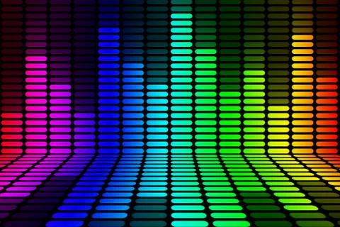 Equalizer rainbow signal Illustrazione stock