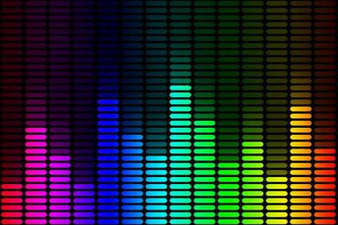 Equalizer rainbow signal Illustrazione stock