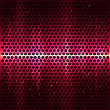 Equalizer Red Dotted Metal Background Design Soft abstract. Stock Illustration