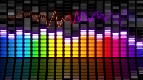 Equalizer reflections Video stock 172549461