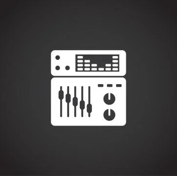 Equalizer related icons set on background for graphic and web design. Creative Stock Illustration