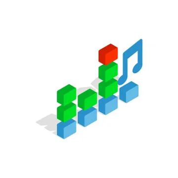 Equalizer scale icon, isometric 3d style Stock Illustration