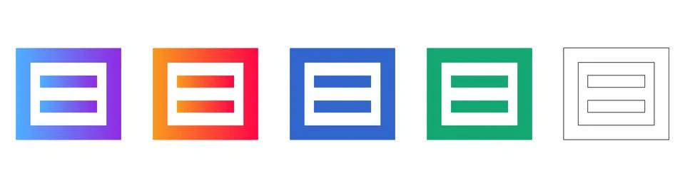 Equalizer Settings Control Icon Set Stock-Illustration