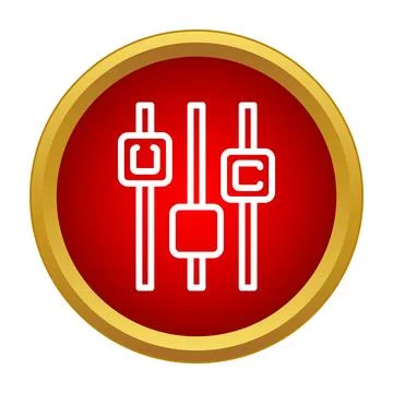 Equalizer settings icon representing sound and audio control 스톡 일러스트