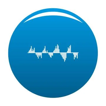 Equalizer signal icon blue vector Illustrazione stock