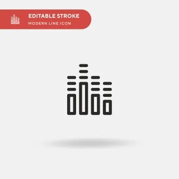 Equalizer Simple vector icon. Illustration symbol design template for web mob イラスト素材