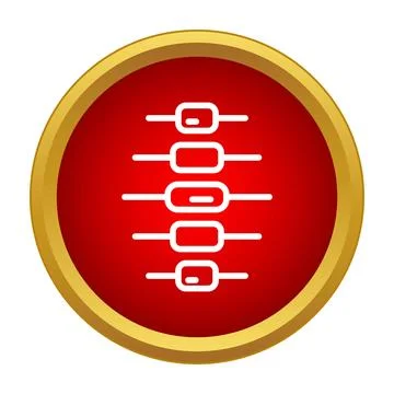 Equalizer sliders balancing sound levels or settings controls Stock Illustration