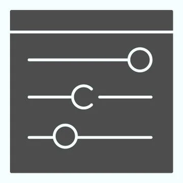 Equalizer solid icon. Technical settings vector illustration isolated on white Stock Illustration