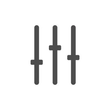 Equalizer, sound mixer, setting icon. Vector illustration, flat design. イラスト素材