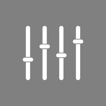 Equalizer, sound mixer, setting icon. Vector illustration, flat design. イラスト素材