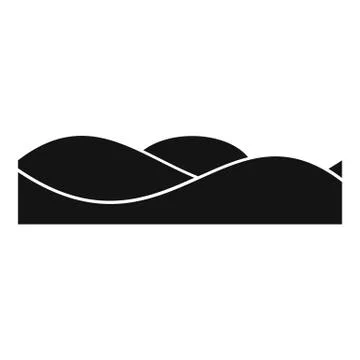 Equalizer sound tune icon, simple black style Illustrazione stock