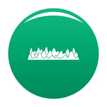 Equalizer sound vibration icon green 스톡 일러스트