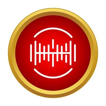 Equalizer sound wave button icon user interface design Illustrazione stock