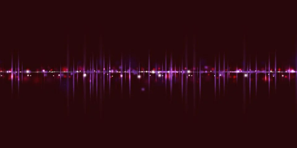 Equalizer sound wave pulse abstract background 3d illustration Stock Illustration