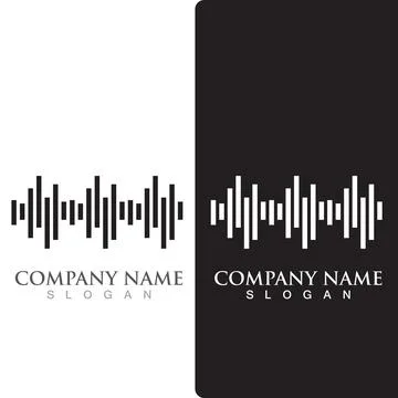 Equalizer Sound waves logo vector illustration design Illustrazione stock