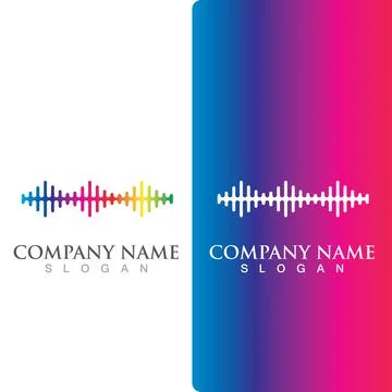 Equalizer Sound waves logo vector illustration design Illustrazione stock
