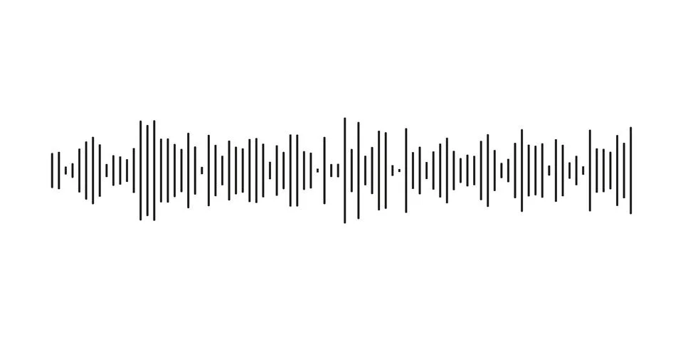 Equalizer symbol. Waveform pattern. Voice message template. Stock Illustration