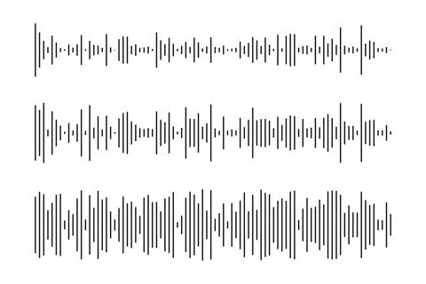 Equalizer symbols. Set of voice message template. Stock Illustration
