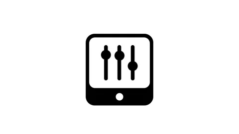 Equalizer Tablet Icon Stock Footage 343511276