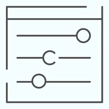 Equalizer thin line icon. Technical settings vector illustration isolated on イラスト素材
