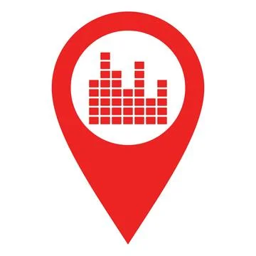 Equalizer und Kartenmarkierung - Equalizer and location pin Equalizer und ... Stock Photos