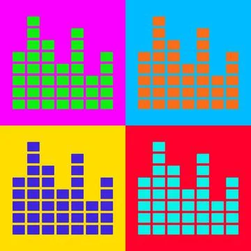 Equalizer und Popart - Equalizer and pop-art Equalizer und Popart - Equali... Stock Photos
