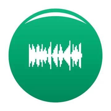 Equalizer vibration icon green Stock Illustration