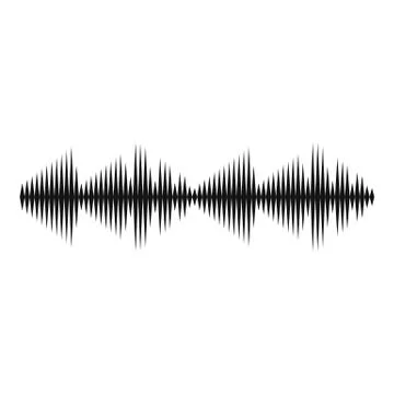 Equalizer voice icon, simple black style Stock Illustration