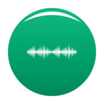 Equalizer voice icon vector green Stock Illustration