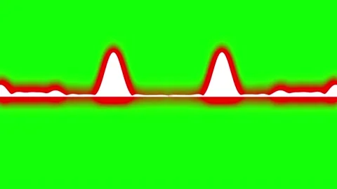 Equalizer wave, with red illumination, on a green background, double Stock Footage 149238337