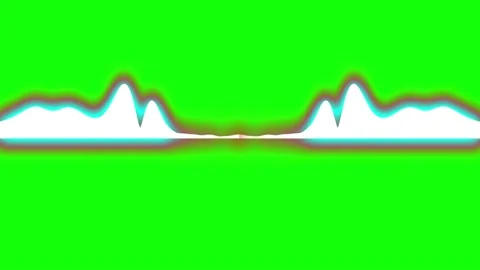 Equalizer wave, with two-color backlight, on a green background, double Stock Footage 149238362